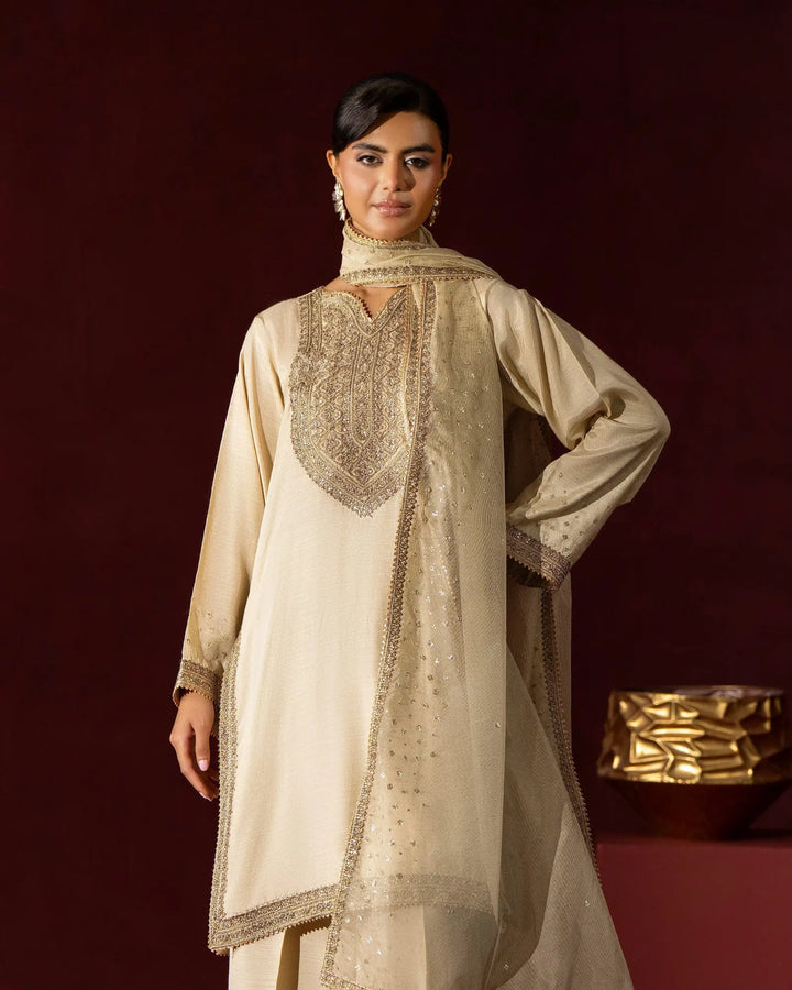 Women 3 Pcs Shine Raw Silk | 9828 Sha Posh Textile