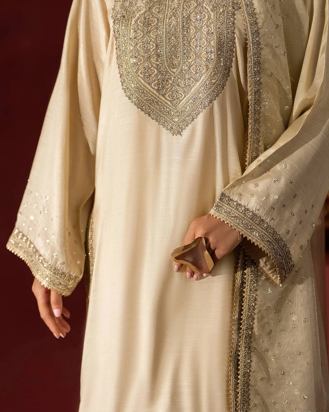 Women 3 Pcs Shine Raw Silk | 9828 Sha Posh Textile