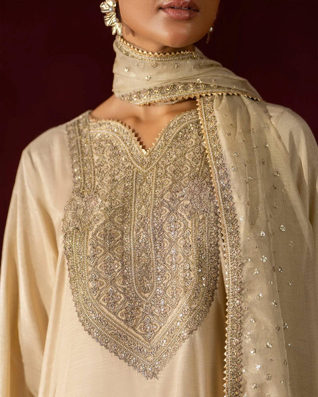 Women 3 Pcs Shine Raw Silk | 9828 Sha Posh Textile