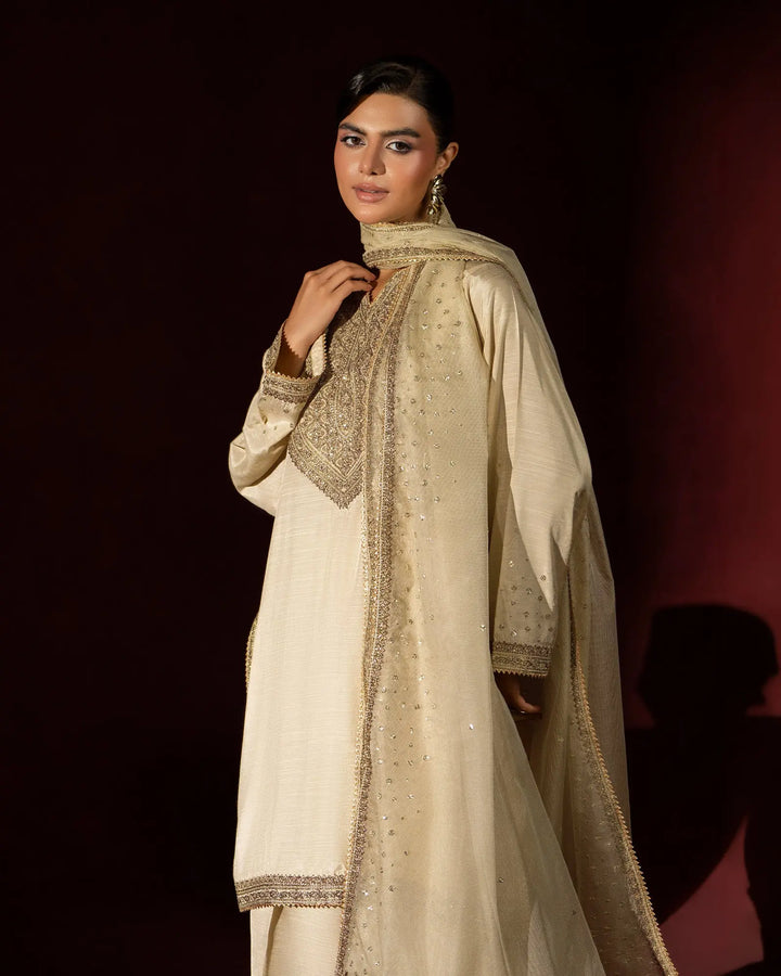 Women 3 Pcs Shine Raw Silk | 9828 Sha Posh Textile