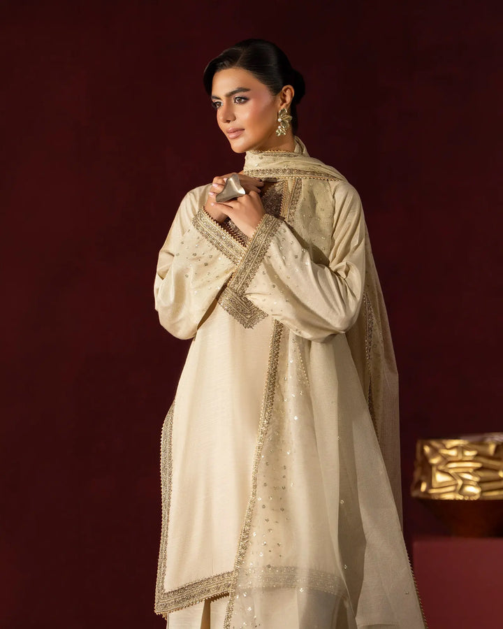 Women 3 Pcs Shine Raw Silk | 9828 Sha Posh Textile