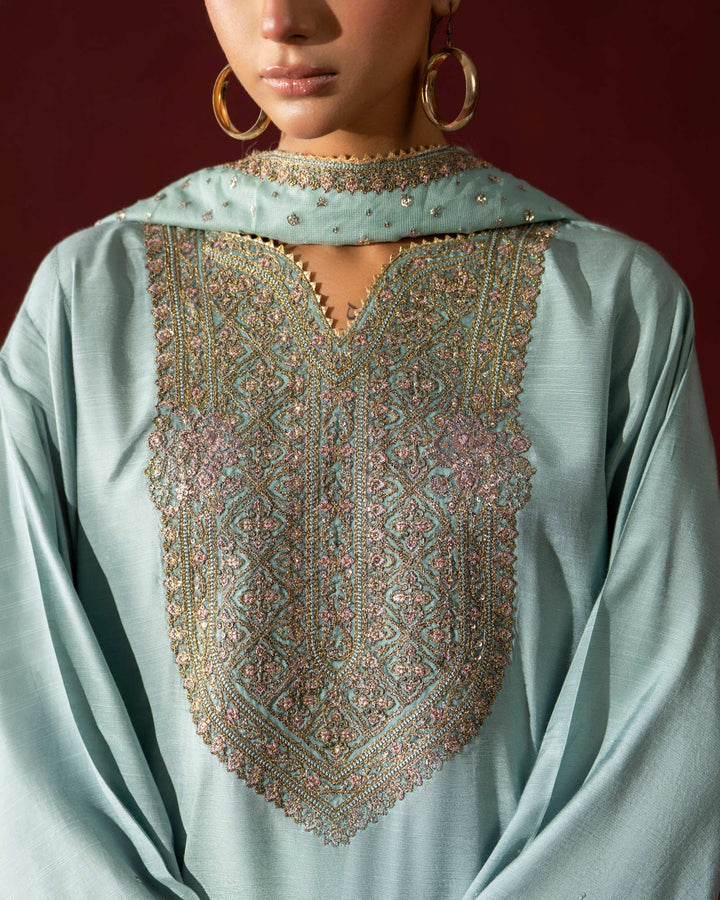 Women 3 Pcs Shine Raw Silk | 9828 Sha Posh Textile