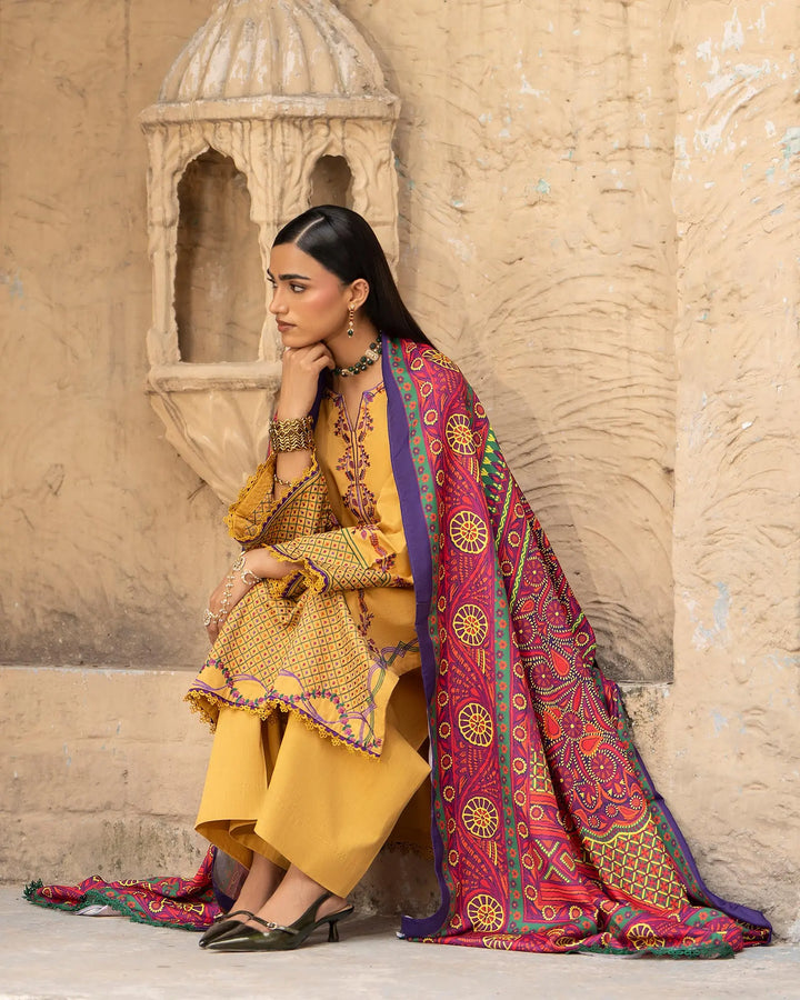 Women 3 Pcs Women Cross Slub Khaddar | 16447-IG-C.S.KD