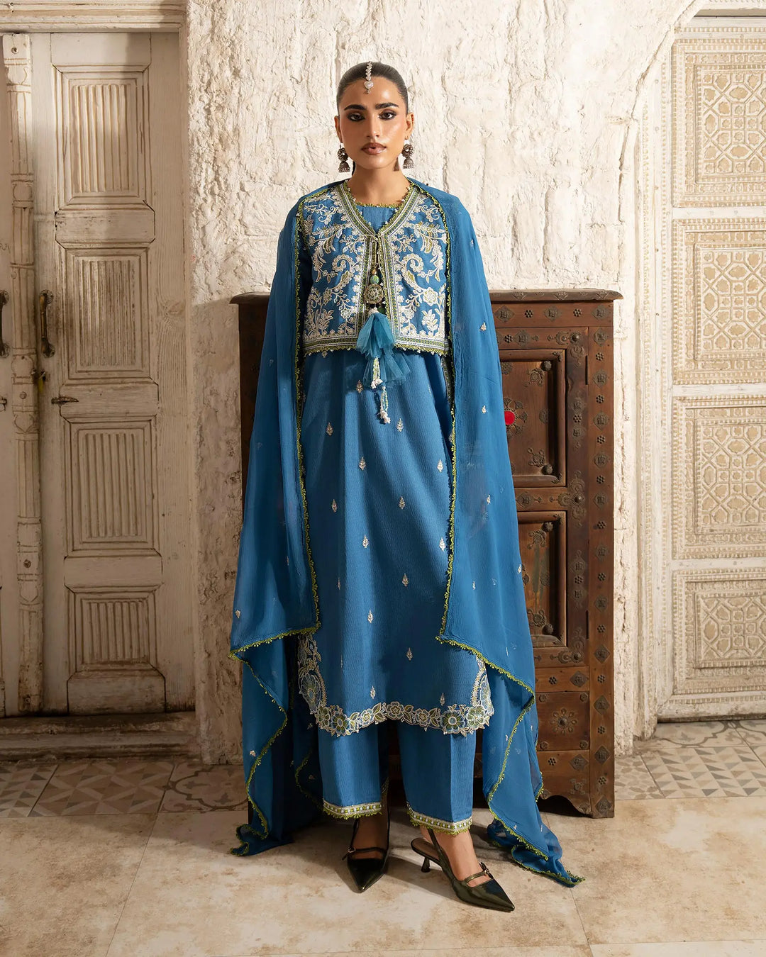 Women 3 Pcs Women Jacquard Khaddar | 16443-IG-J.KD