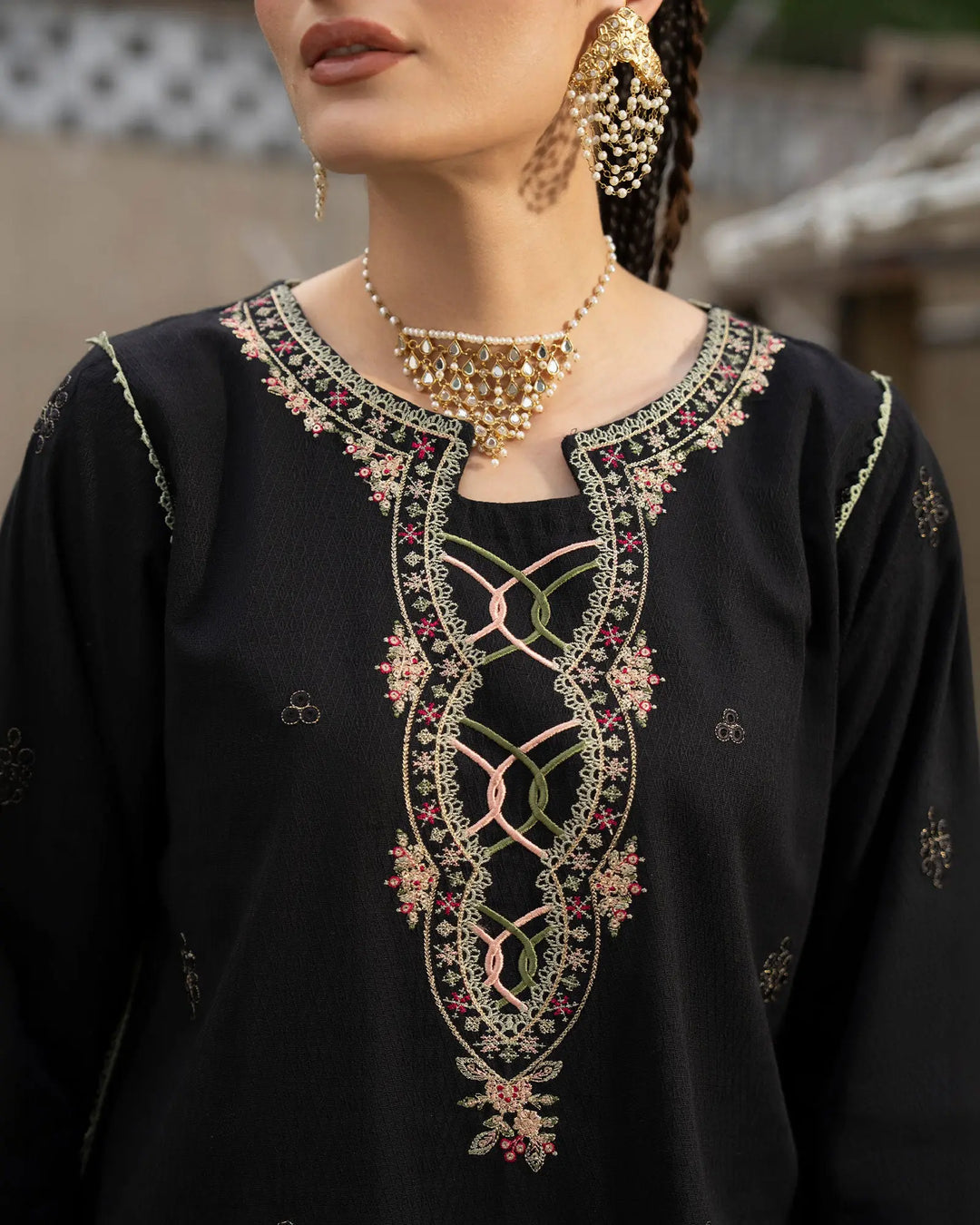 Women 3 Pcs Women Jacquard Khaddar | 16462-IG-J.KD