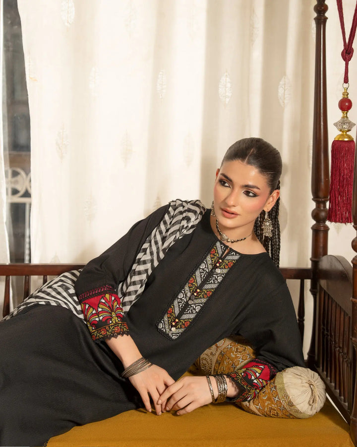 Women 3 Pcs Women Jacquard Khaddar | 16588-IG-J.KD