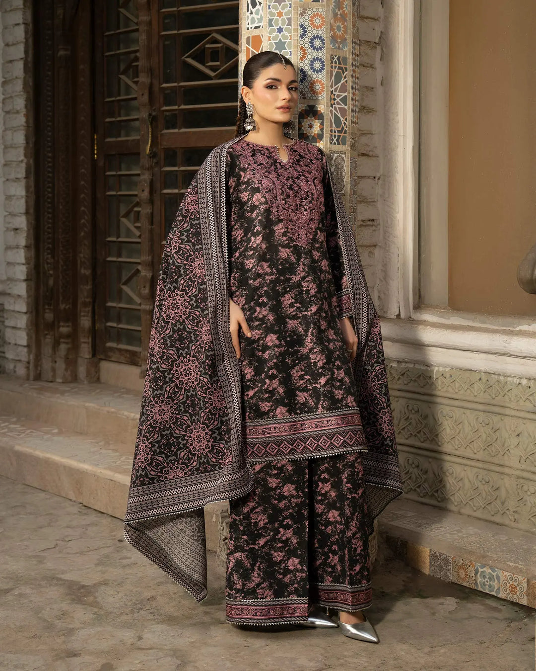 Women 3 Pcs Women Khaddar | 16472-IG-KD