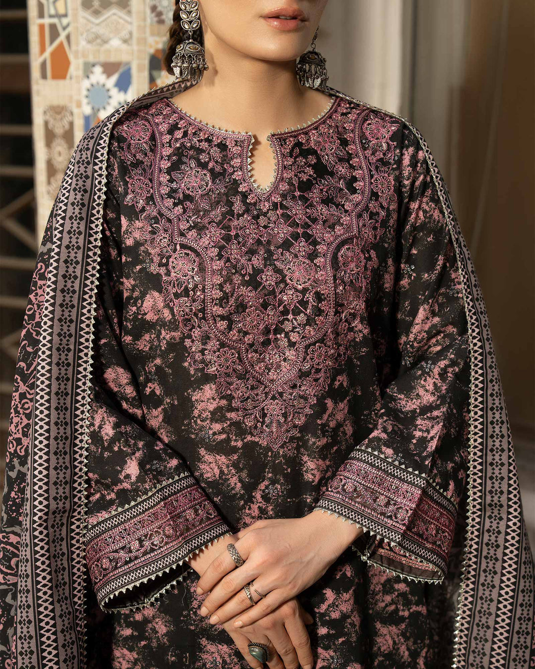 Women 3 Pcs Women Khaddar | 16472-IG-KD