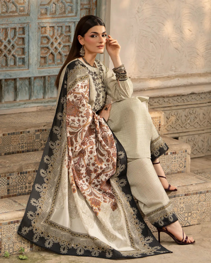 Women 3 Pcs Women Khaddar | 16491-IG-KD