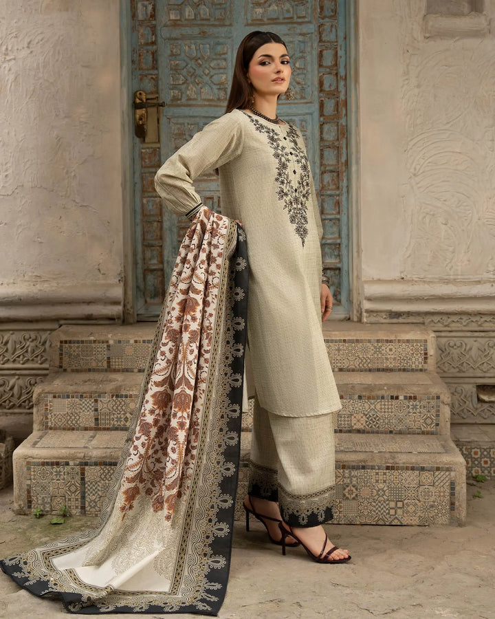 Women 3 Pcs Women Khaddar | 16491-IG-KD
