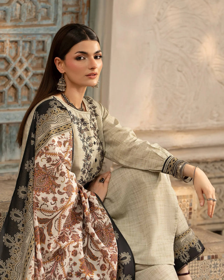 Women 3 Pcs Women Khaddar | 16491-IG-KD