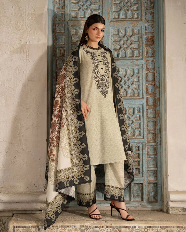 Women 3 Pcs Women Khaddar | 16491-IG-KD