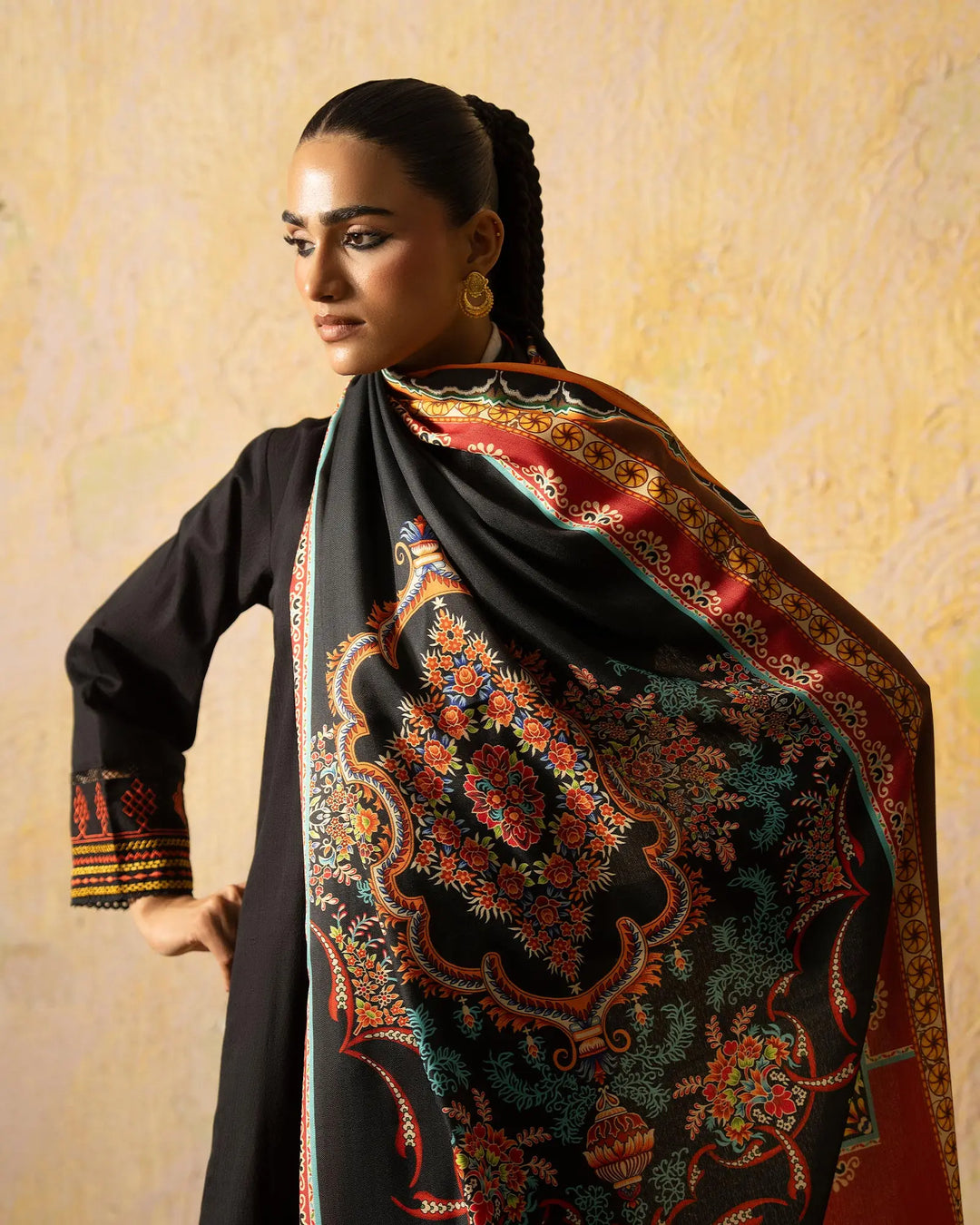Women 3 Pcs Women Khaddar | 16495-IG-KD