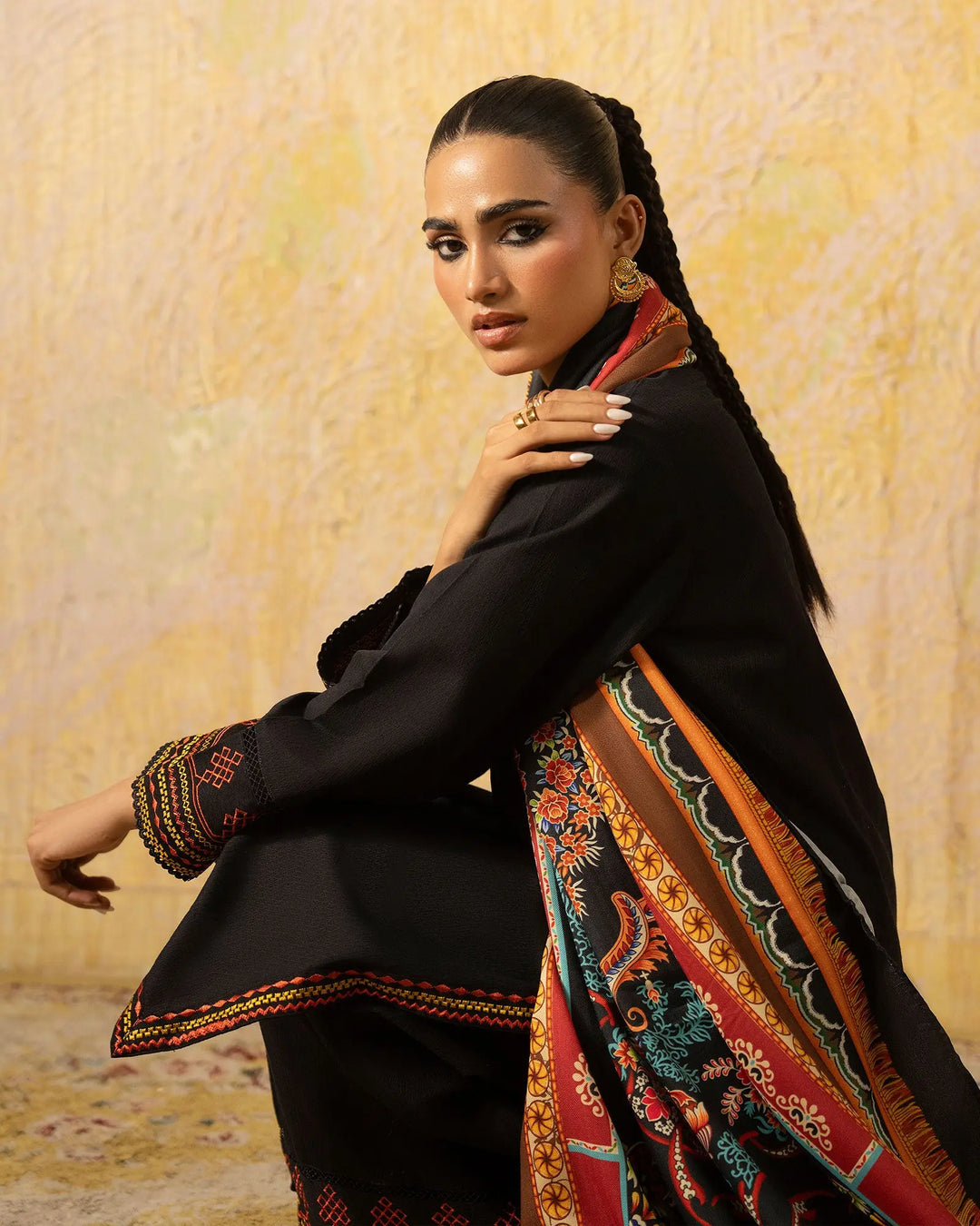 Women 3 Pcs Women Khaddar | 16495-IG-KD