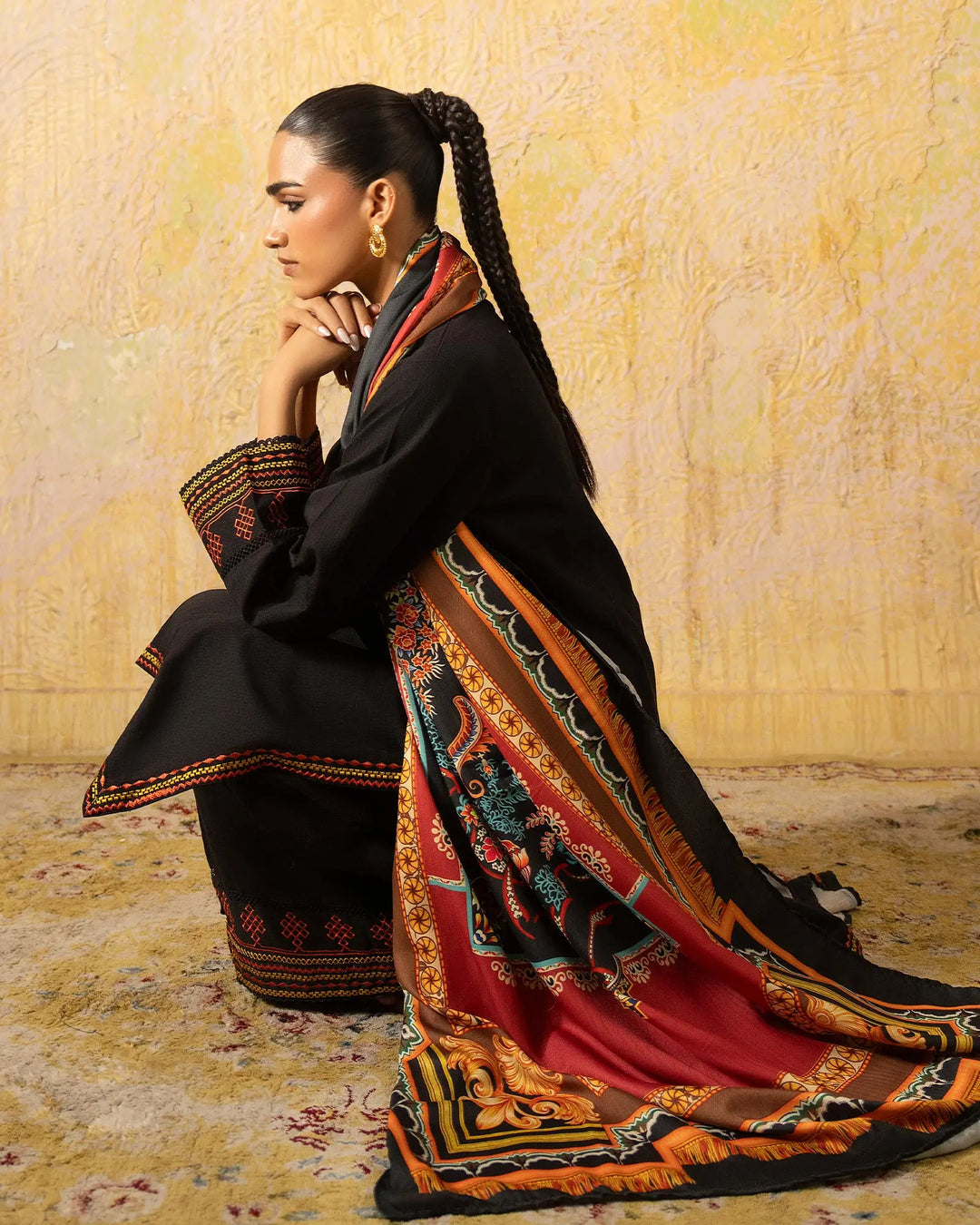 Women 3 Pcs Women Khaddar | 16495-IG-KD