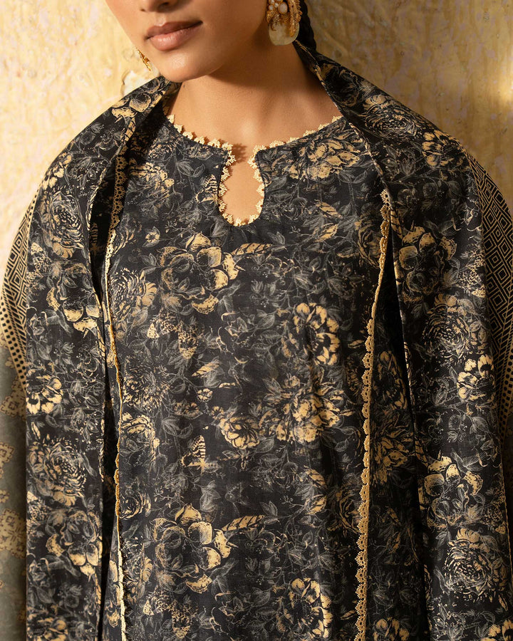 Women 3 Pcs Women Khaddar | 16499-IG-KD