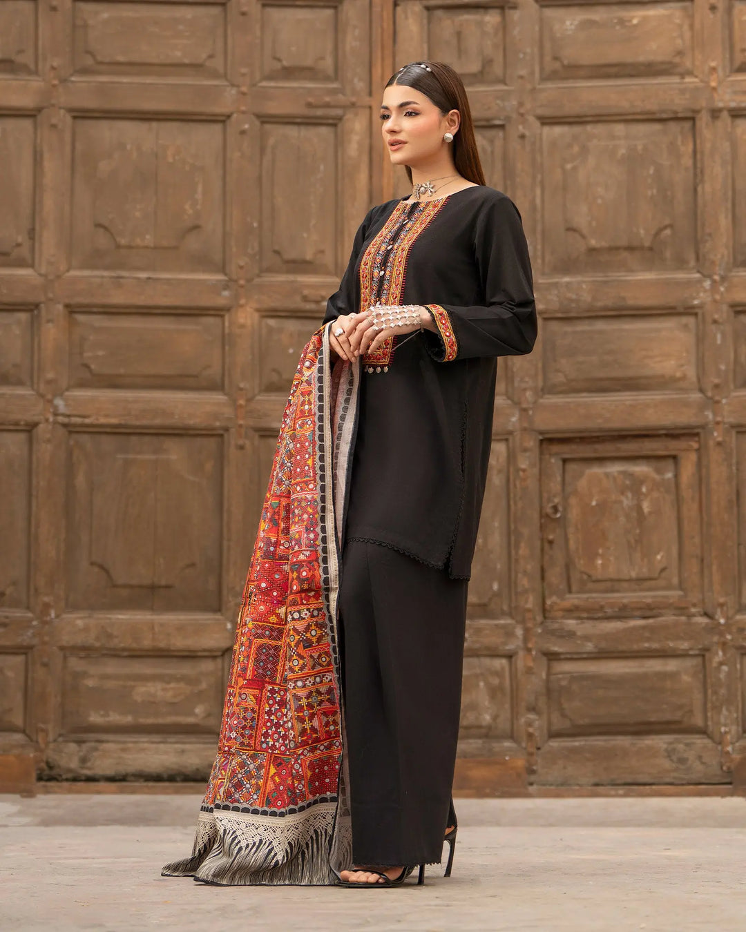 Women 3 Pcs Women Khaddar | 16580-IG-KD