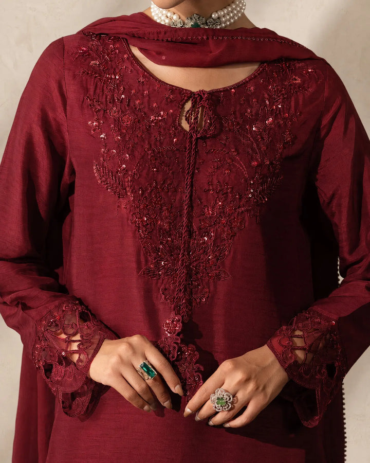 Women 3 Pcs Women Korean Raw Silk | 1222-ST-K.RWS