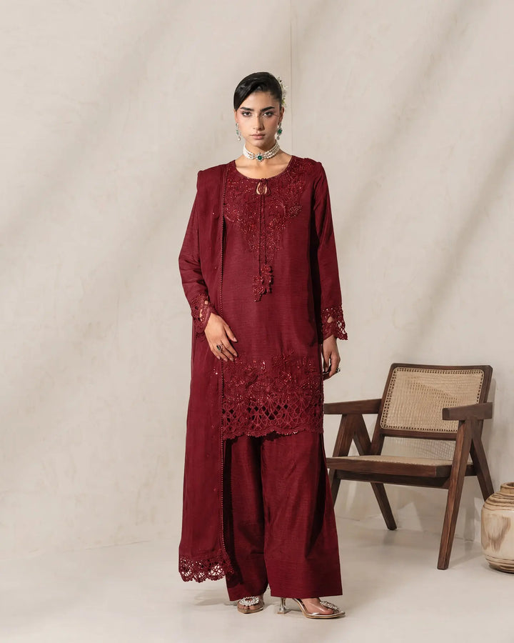 Women 3 Pcs Women Korean Raw Silk | 1222-ST-K.RWS
