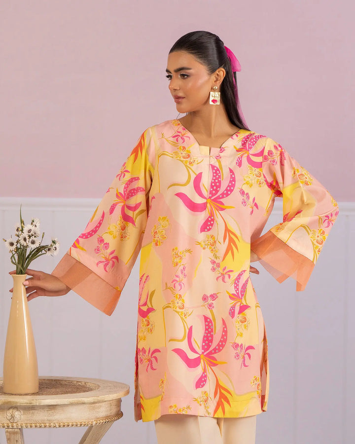 Premium Peach Silk Suit for Women | Elegant 2 Piece Pakistani Dress