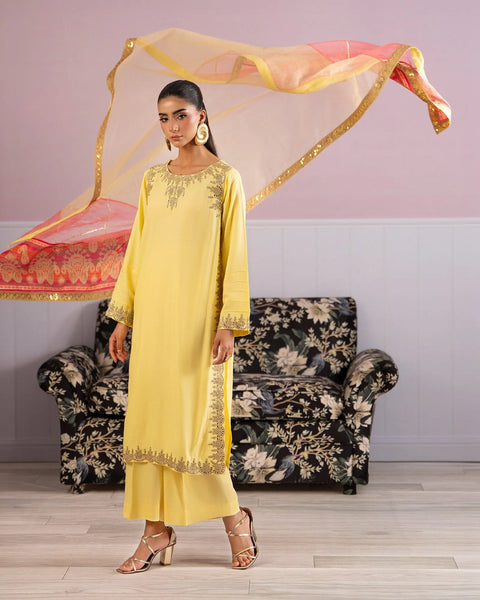 Women Dull Raw Silk 3 Pcs Suit | 2285 Sha Posh Textile