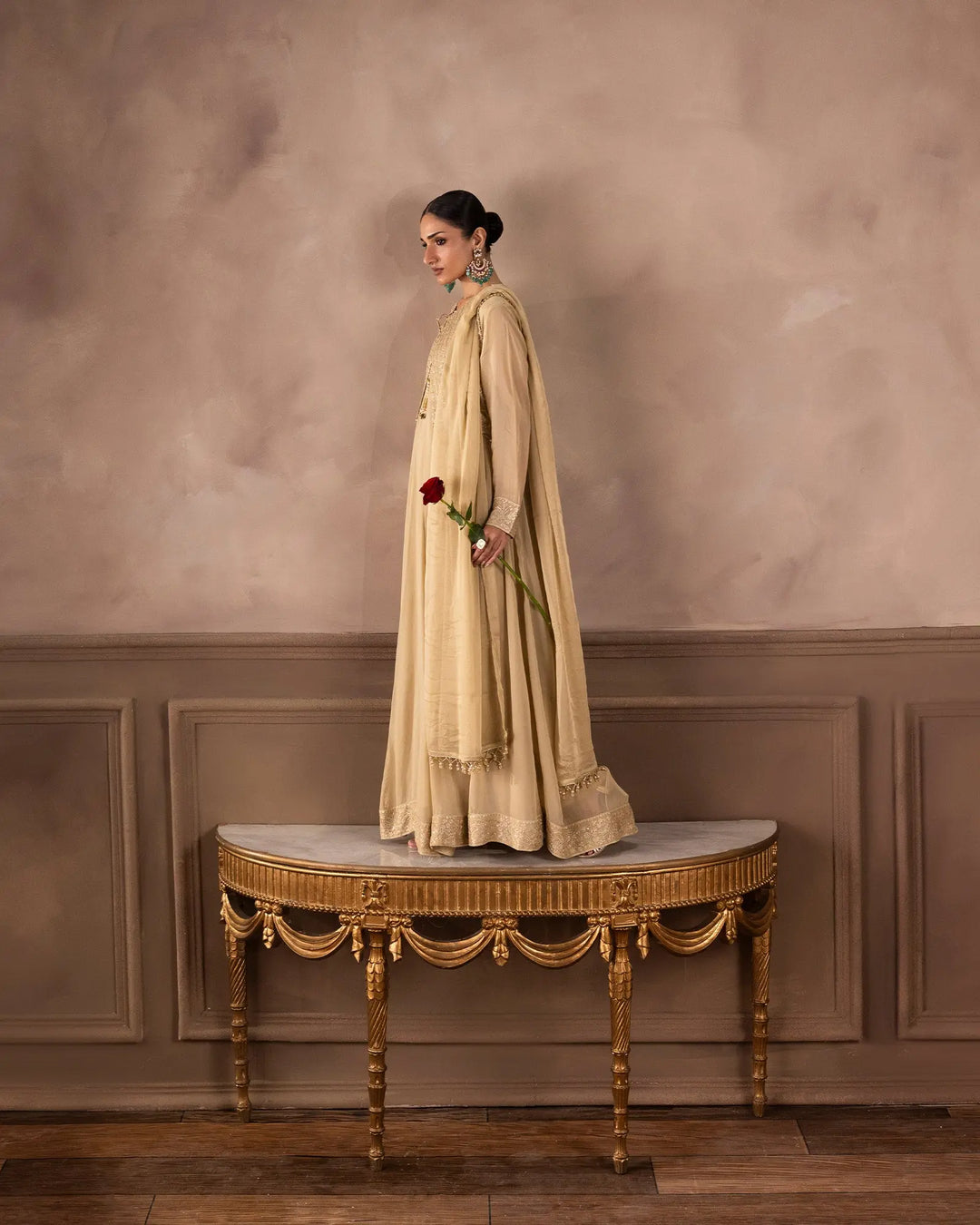 Women Embroidered Chiffon Maxi Dress – Formal Wear Sha Posh Textile
