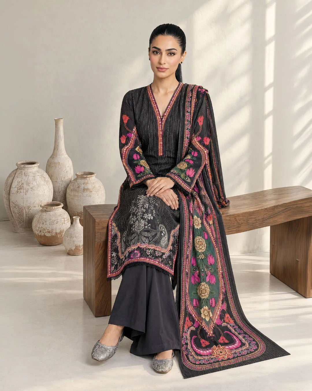 Women Khaddar 3 Pcs | 16495