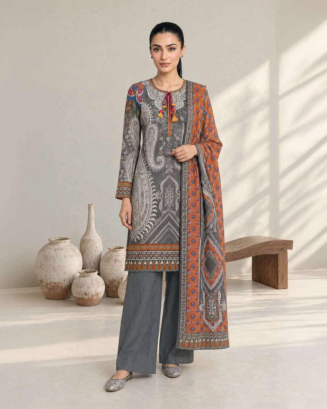 Women Khaddar 3 Pcs | 16540