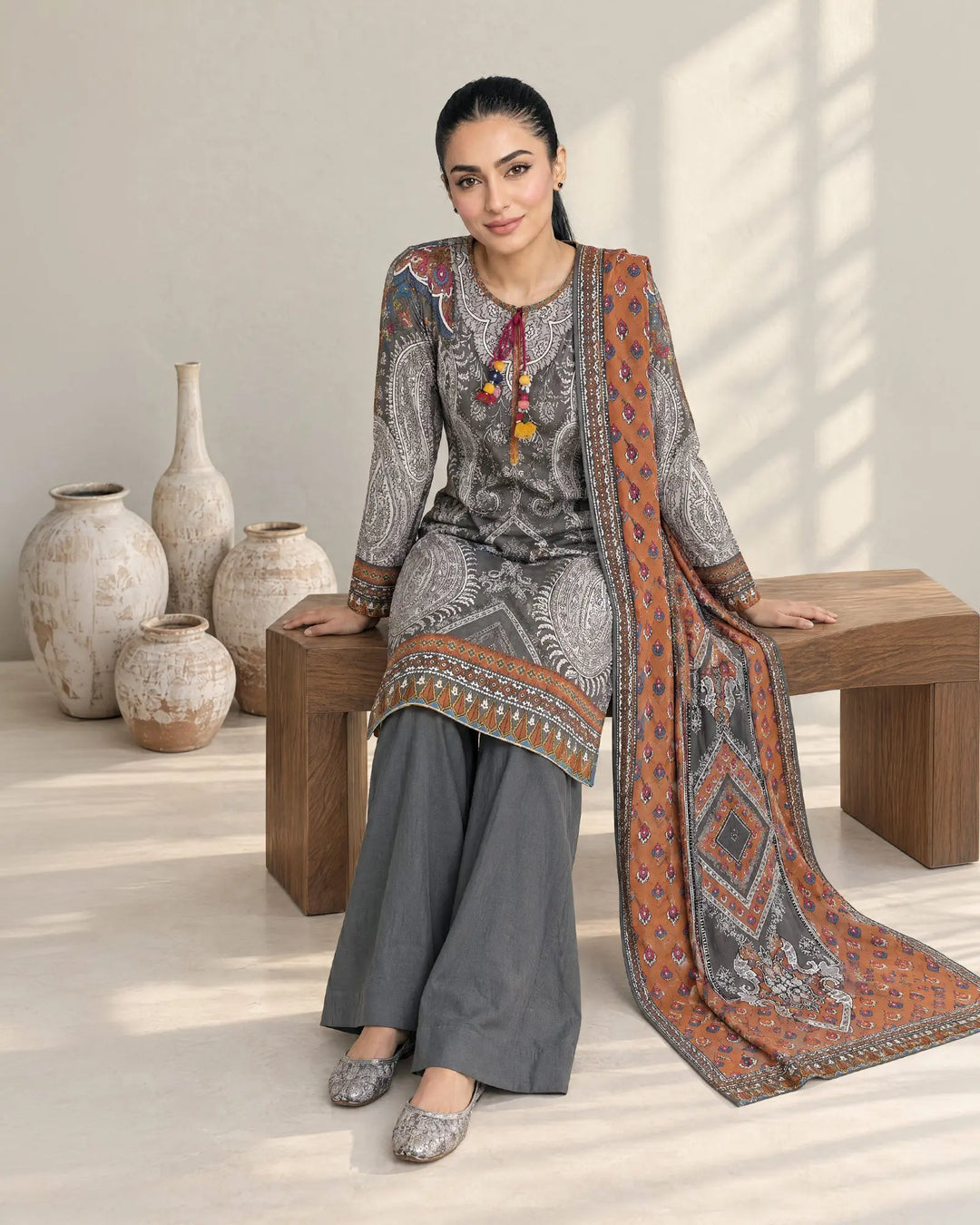 Women Khaddar 3 Pcs | 16540