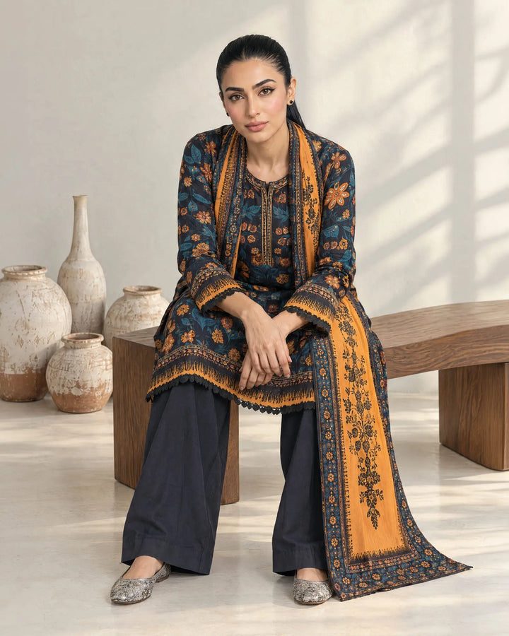 Women Khaddar 3 Pcs | 16552