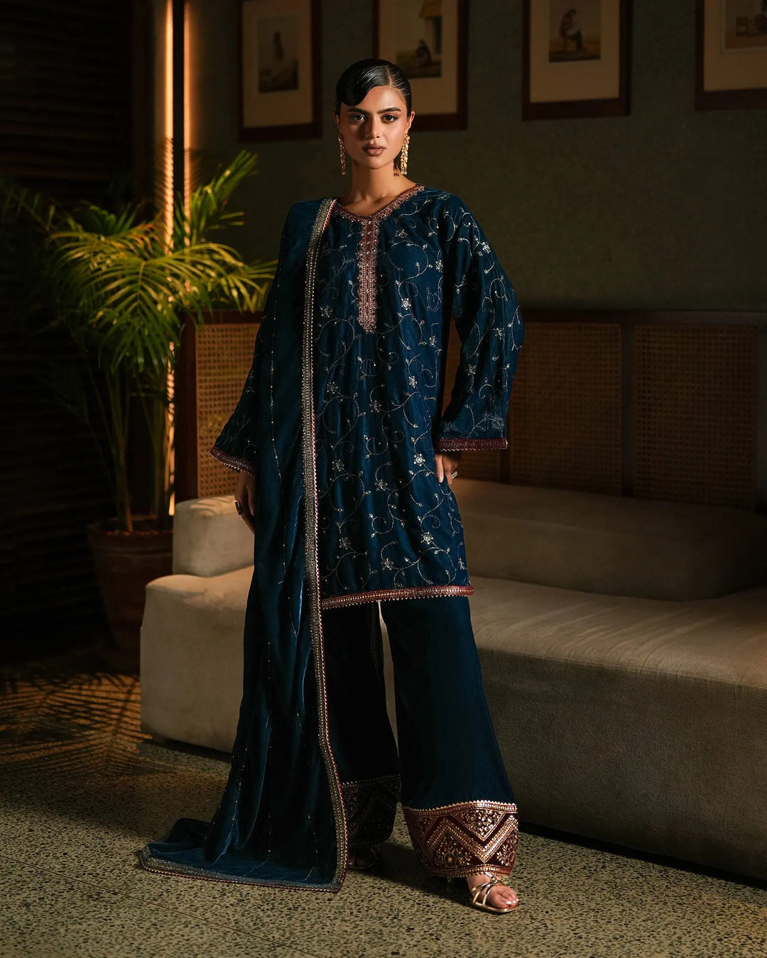 Women Velvet 3 Pcs | 1248