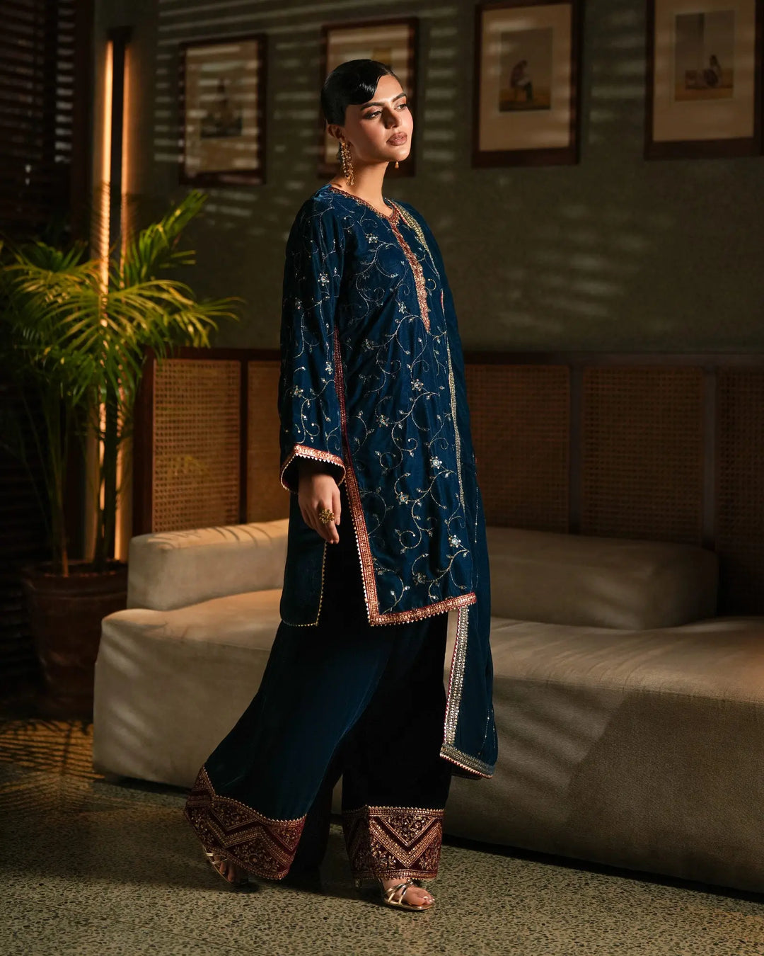 Women Velvet 3 Pcs | 1248