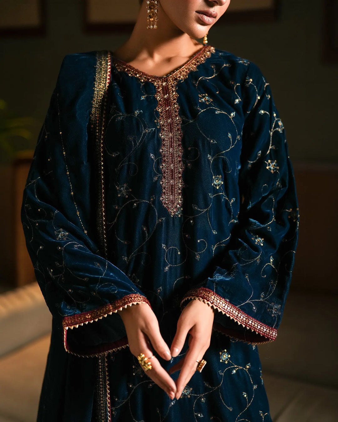 Women Velvet 3 Pcs | 1248