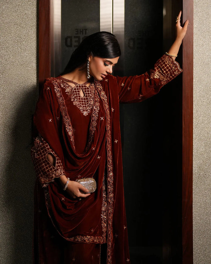 Women Velvet 3 Pcs | 1249