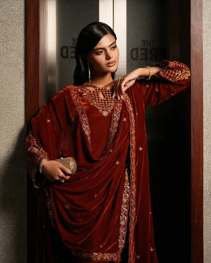 Women Velvet 3 Pcs | 1249