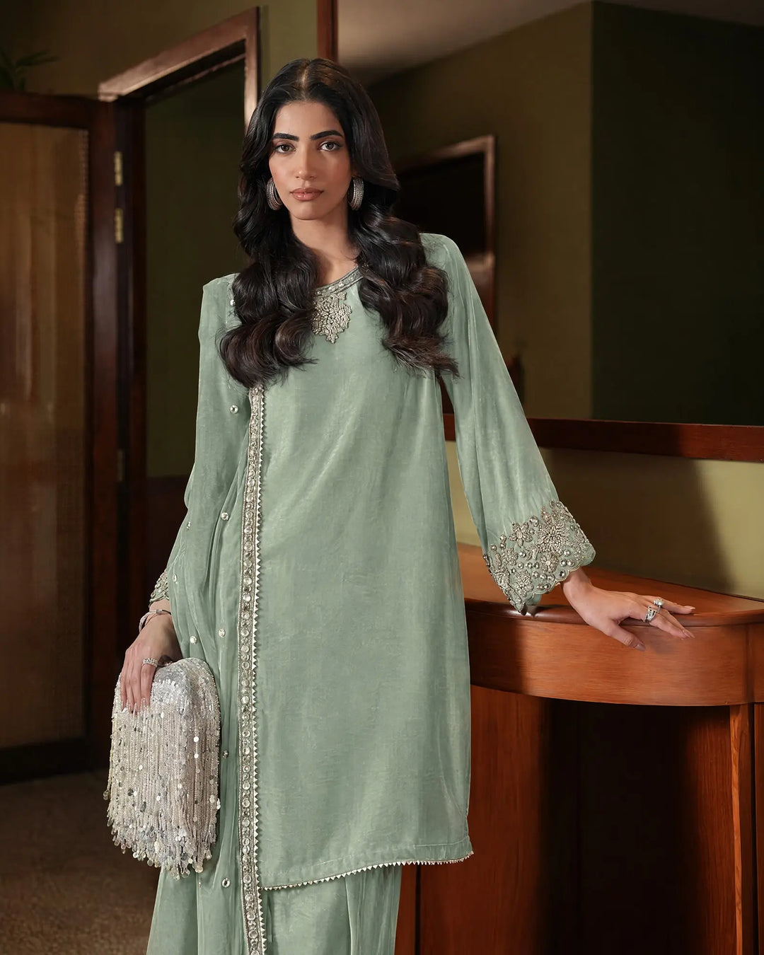 Women Velvet 3 Pcs | 1250