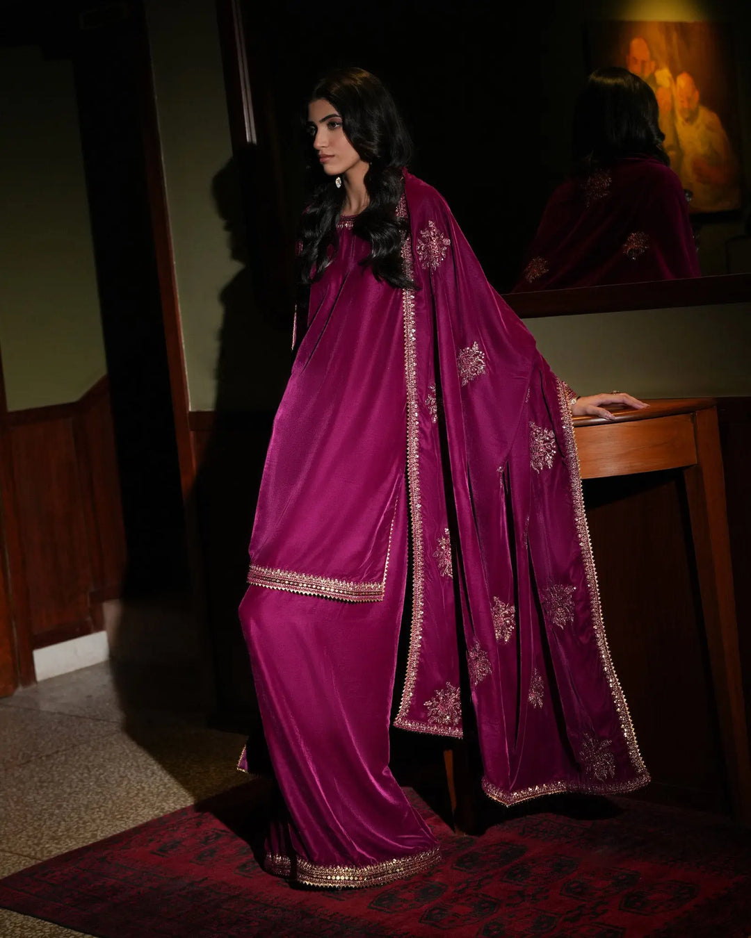 Women Velvet 3 Pcs | 1251