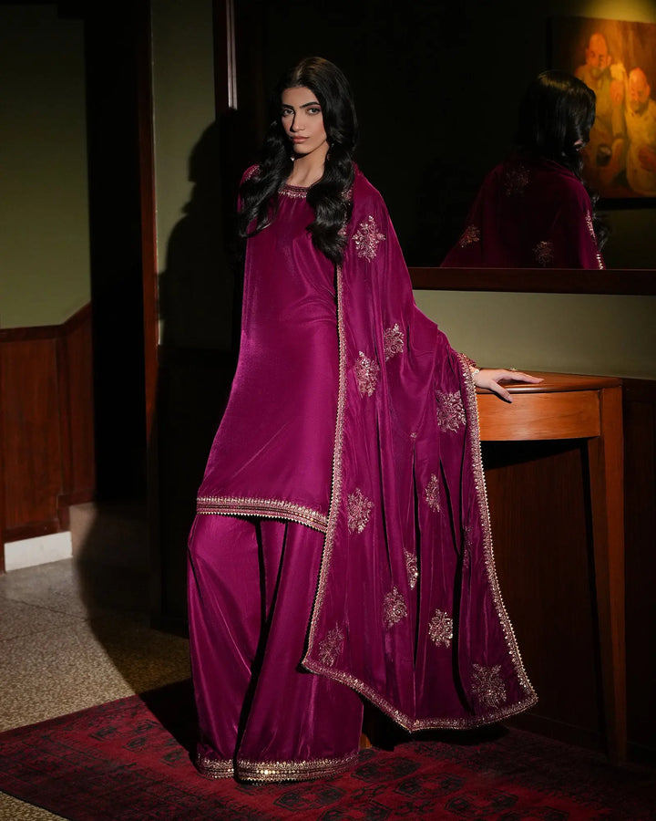 Women Velvet 3 Pcs | 1251