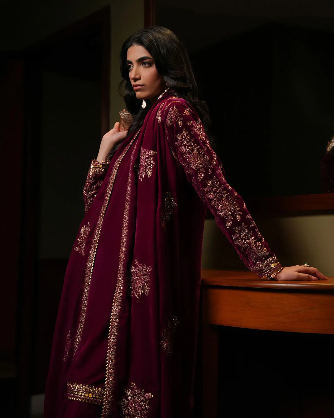 Women Velvet 3 Pcs | 1251