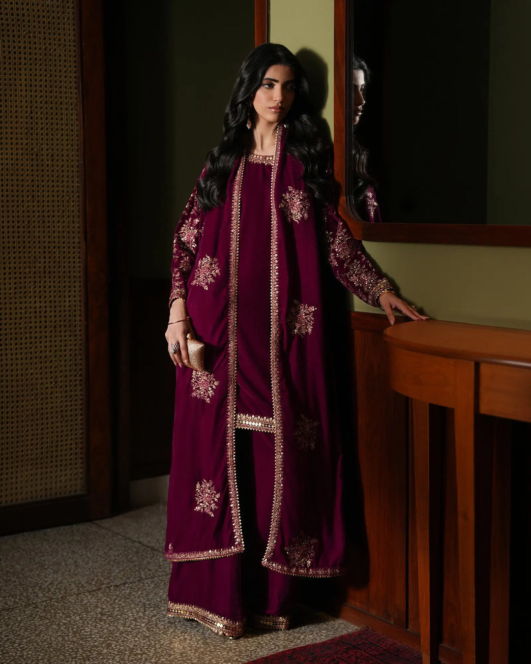 Women Velvet 3 Pcs | 1251