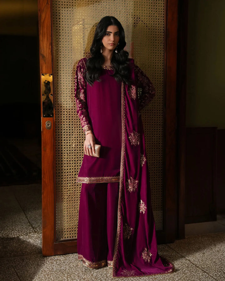 Women Velvet 3 Pcs | 1251