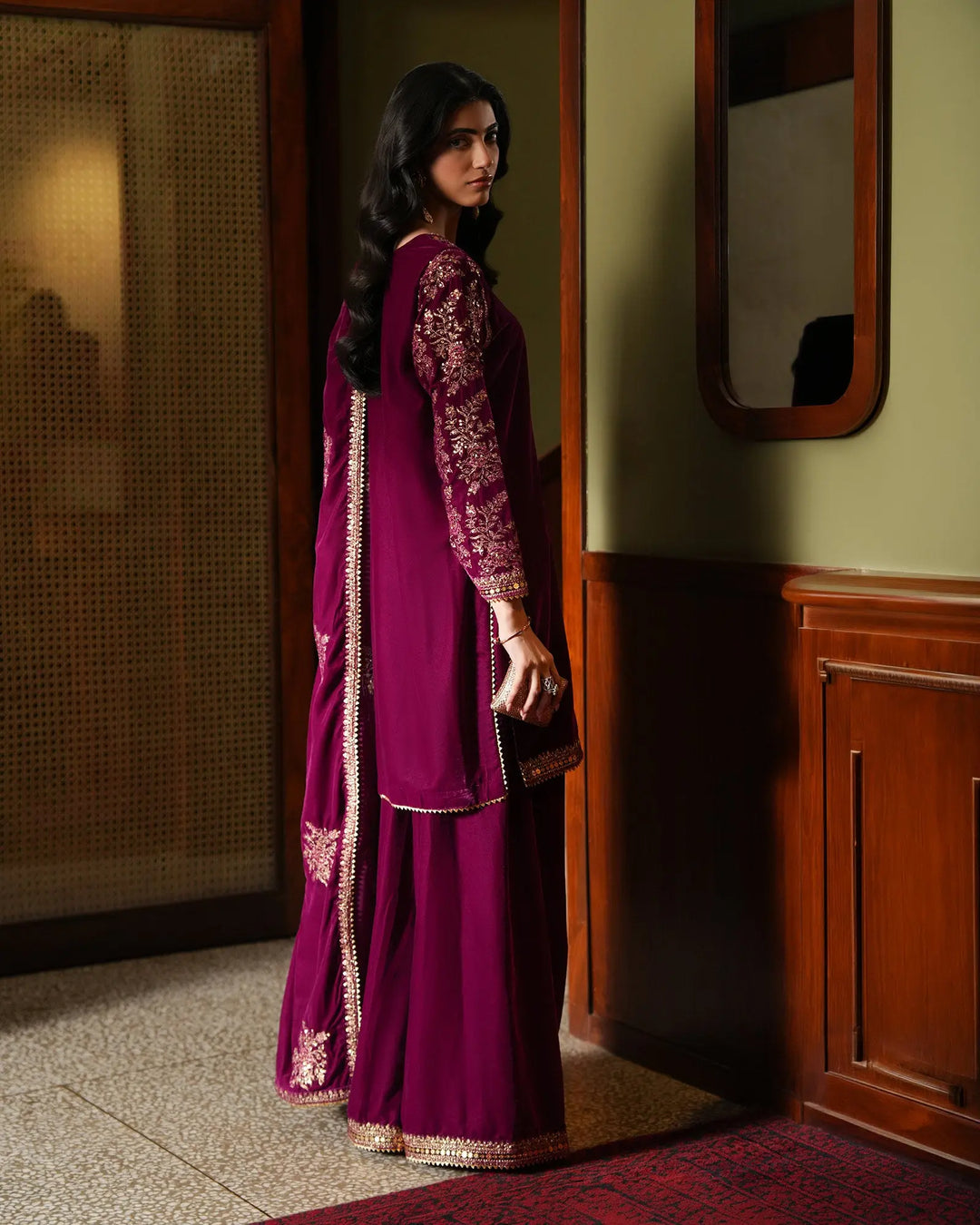 Women Velvet 3 Pcs | 1251