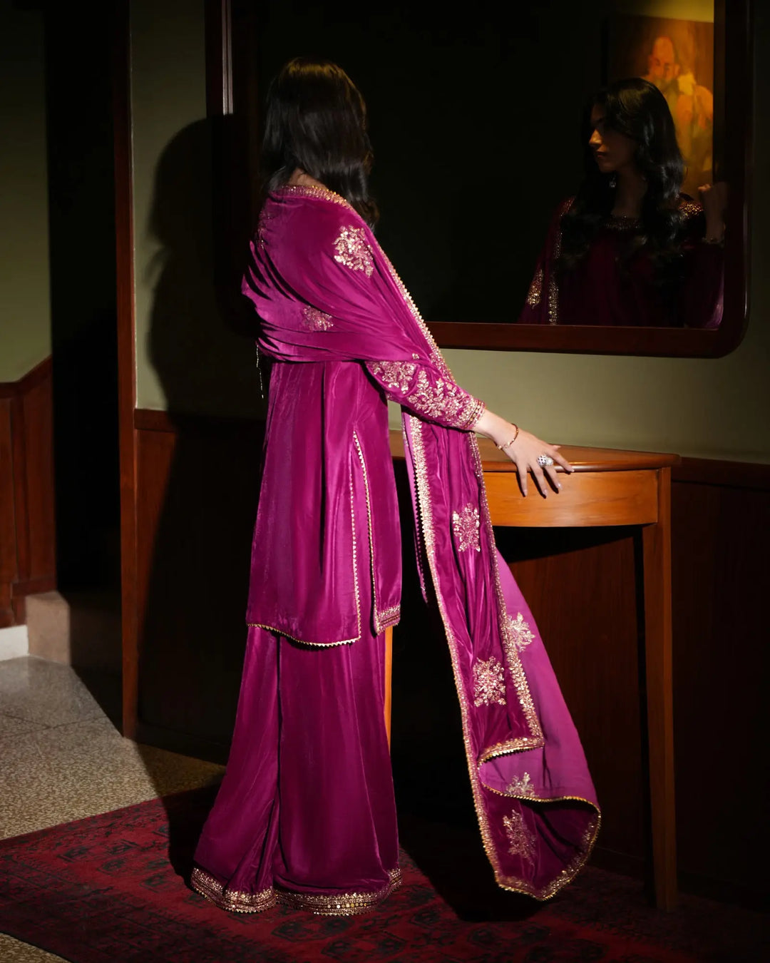Women Velvet 3 Pcs | 1251
