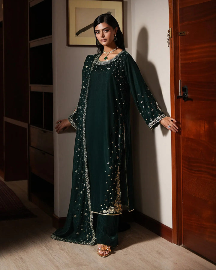 Women Velvet 3 Pcs | 1252