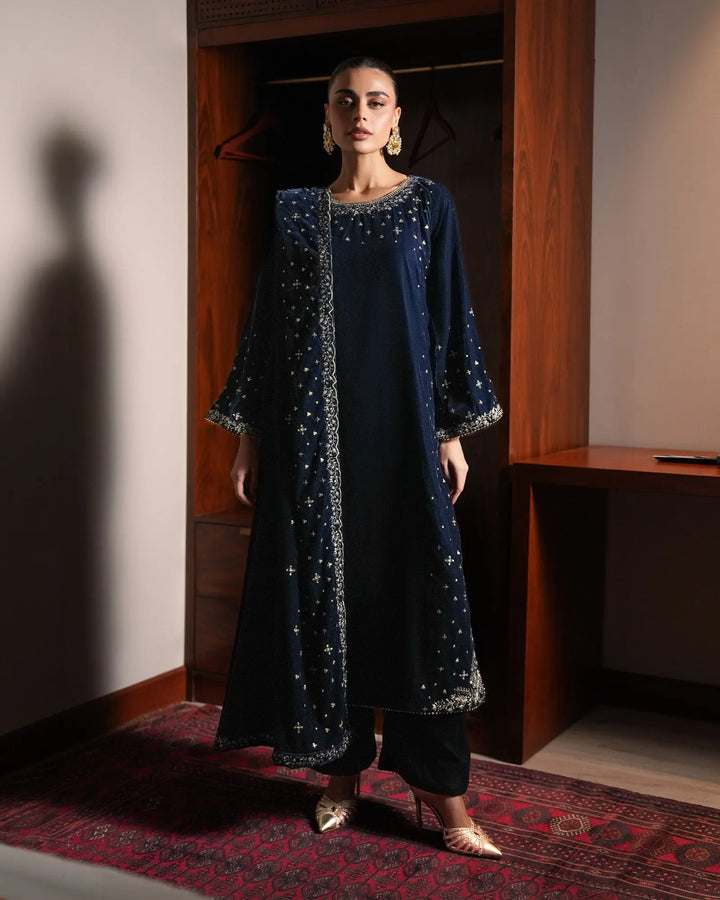 Women Velvet 3 Pcs | 1252