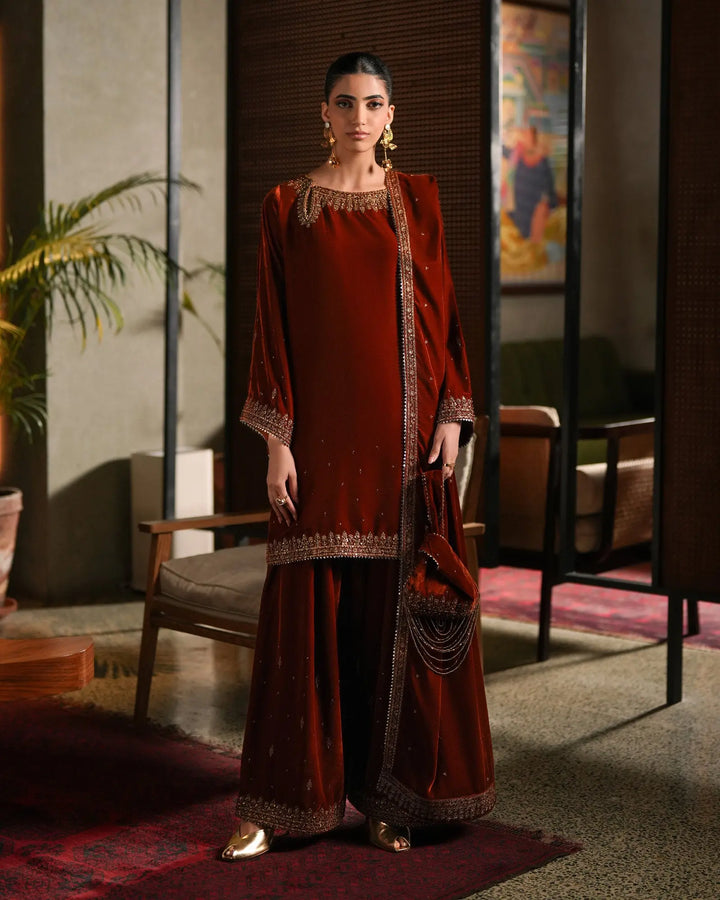 Women Velvet 3 Pcs | 1253