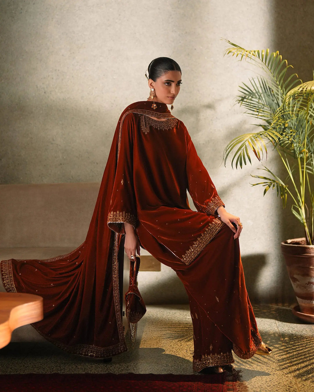 Women Velvet 3 Pcs | 1253