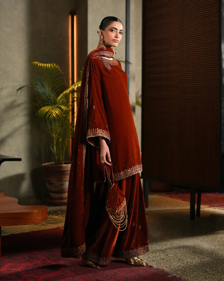 Women Velvet 3 Pcs | 1253