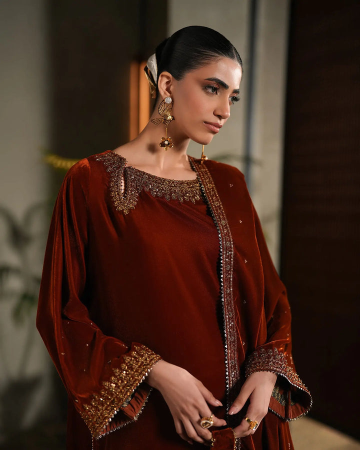 Women Velvet 3 Pcs | 1253