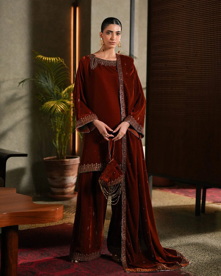 Women Velvet 3 Pcs | 1253